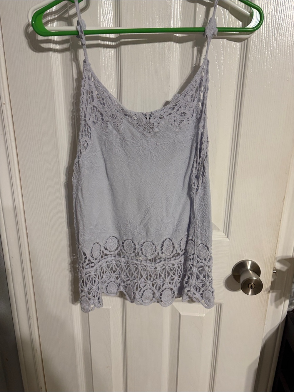 Lace-Trim Spaghetti Strap Cami Top - Light Lavender by Daytrip.